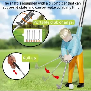 six-piece set Kids  Set – Retractable Clubs, Putting Mat & Cornhole Board for 3-12 Year Olds, Indoor/Outdoor Sports golf toy