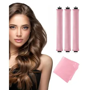 Heatless Curls Overnight Rods Dry Blowout Look No Heat Hair Curlers Curling Sleep Tools Set Adults Kids Thin Thick Long Short Large Big Small Satin Velvet Soft Foam Rollers