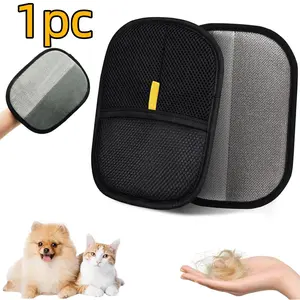 Reusable Pet Grooming Glove, Handheld Pet Hair Removal Tool, Deshedding Tool, Dog & Cat Beauty Supplies, Efficient Shedding Solution for Pets