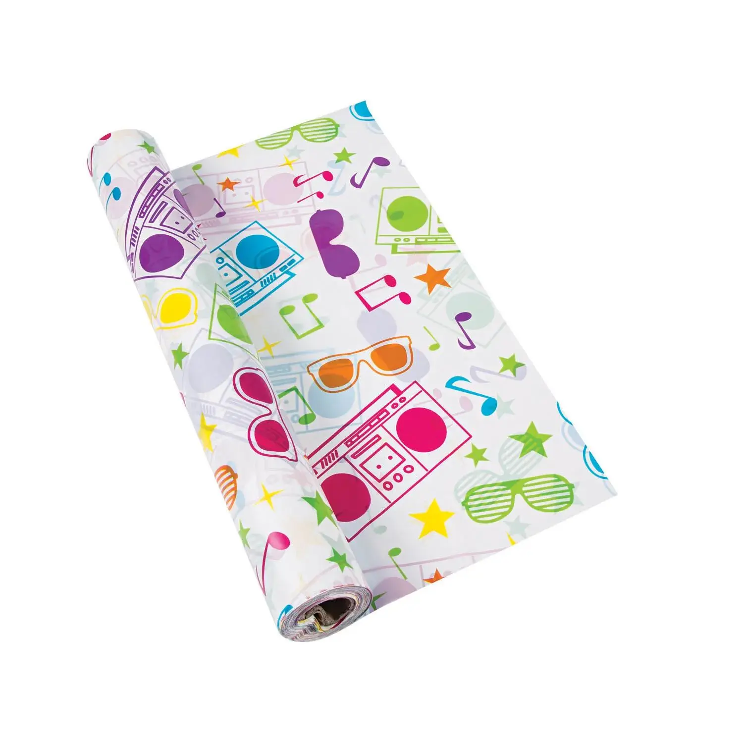 40" x 100 ft. 80s Boombox Plastic Tablecloth Roll 40" x 100 ft. 80s Boombox Plastic Tablecloth Roll