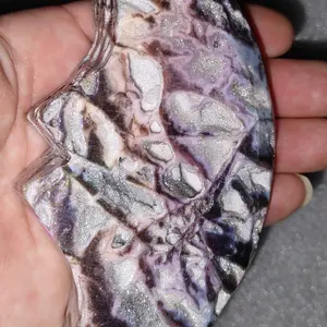 Aura Sphalerite Crystal Moon Carving
