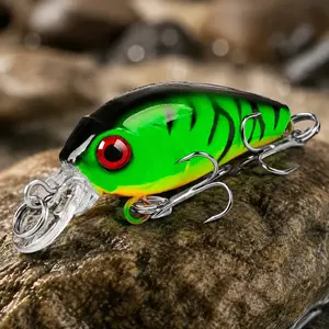 Hard Swimbait Lure Topwater Minnow 45mm 3.8g Bass Fishing Gear High Simulation Action Freshwater Saltwater River Lake Long Cast with Rust Proof Treble Hooks All Weather Use