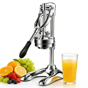 Manual Juicer | Stainless Steel Manual Fruit Press, Efficient & Durable, Easy to Clean | Manual Lemon Juicer, Suitable for Lemons, Limes, and Oranges hand juicer squeezer more compact easy