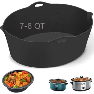Liners Fit for Crock Pots/Slow Cookers 7-8 Quart, Slow Cooker Divider Insert Compatible for Crockpot Liner, //Leakproof/Cooking Accessories for Oval Crockpots