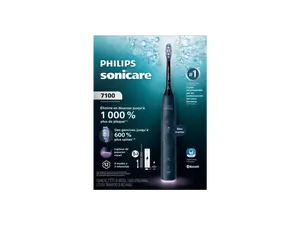 Philips Sonicare 7100 Series Electric Toothbrush - Next-Generation Sonicare Technology, Pressure Sensor, 12 Brushing Settings, SmarTimer, 21-day Runtime, Travel Case, Navy Blue, HX7423/04