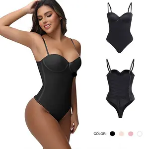 Women’s Strapless Shapewear Corset Bodysuit Tops for Women Tummy Control V Neck Thong Body Shaper Going Out Outfits