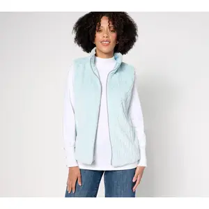 Studio Park x Kerstin Lindquist Faux Fur Zip Front Vest