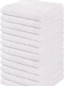 24 Pack Cotton Washcloths 12x12 Inches – Soft, Absorbent Face Towels for Bathroom, Gym & Daily Use