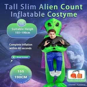 Adult Inflatable Costume Set, Carnival Christmas Halloween Easter, Wizard Alien Design, Perfect for Parties Celebrations