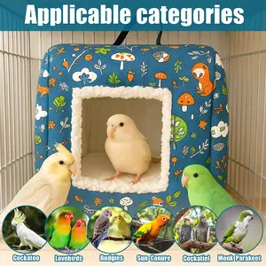 Parrot Hammock Nest Winter Warm Comfort Fleece Bird Supplies, Cozy Parrot Bedding for Cold Weather, Soft and Plush Pet Accessories, Bird Cages, Parakeet Cages