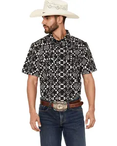 Rank 45 Men's 45&Reg; Men'S Zig Man Southwestern Print Rodeo Tech 2.0 Short - Rmsu26w21-Blk