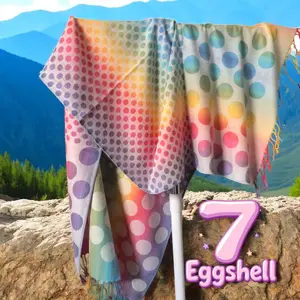 ColorTwist Reversible Rainbow Dots Shawl