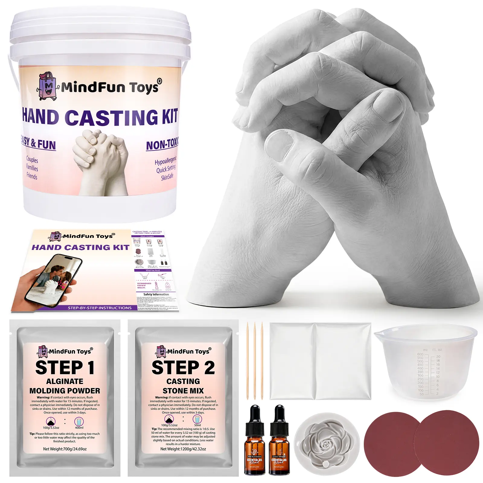 1200g Plaster Powder + 700g Plasticizing Powder