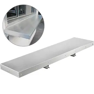 fathersdaygift VEVOR Concession Shelf 48Lx 12W Inch Stainless Steel Drop Down Folding Serving Food Shelf Stand Serving for Concession Trailer Serving Window