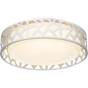 LED Flush Mount Ceiling Light, 14 Inch Dimmable Round Lighting Fixture, 20W 1400 Lumens 3000K Warm White, ETL Listed for Kitchen, Hallway, Bedroom, Stairways (Metal Body and Acrylic Shade)