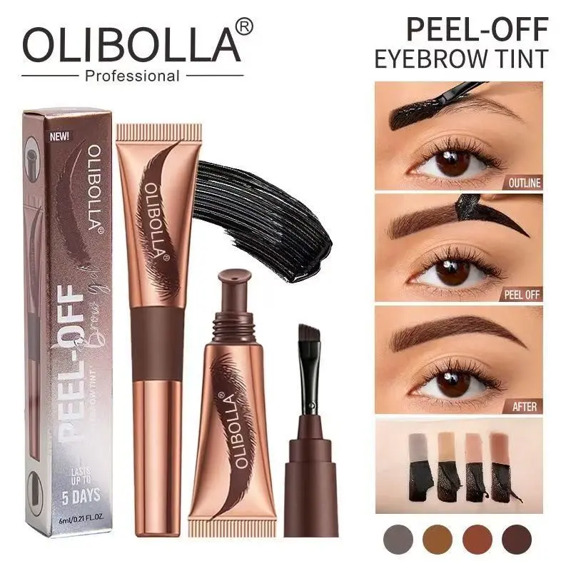 Tear-Off Eyebrow Dye Paste, Semi-Permanent Brow Gel, Eyebrow Tinting Cream, Makeup Tool for Perfect Brows, Easy Application, Long-Lasting Formula, Eyebrow Makeup Products