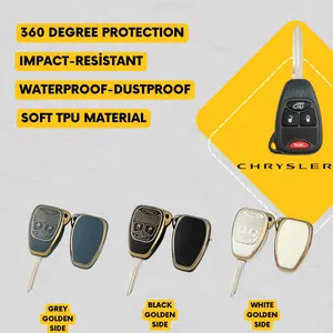 DODGE 4-Button Key Fob Cover for Caliber, Wrangler, Ram, Patriot - Tpu Remote Case