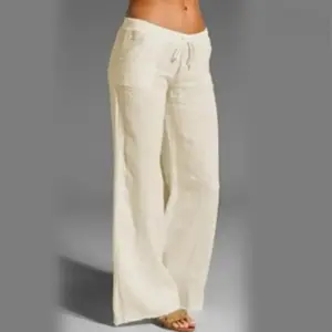 Summer Cotton Linen Women's Pants Oversize Black Wide-leg Pants Casual Pants Female Trendy Loose Fashion Trousers Ladies