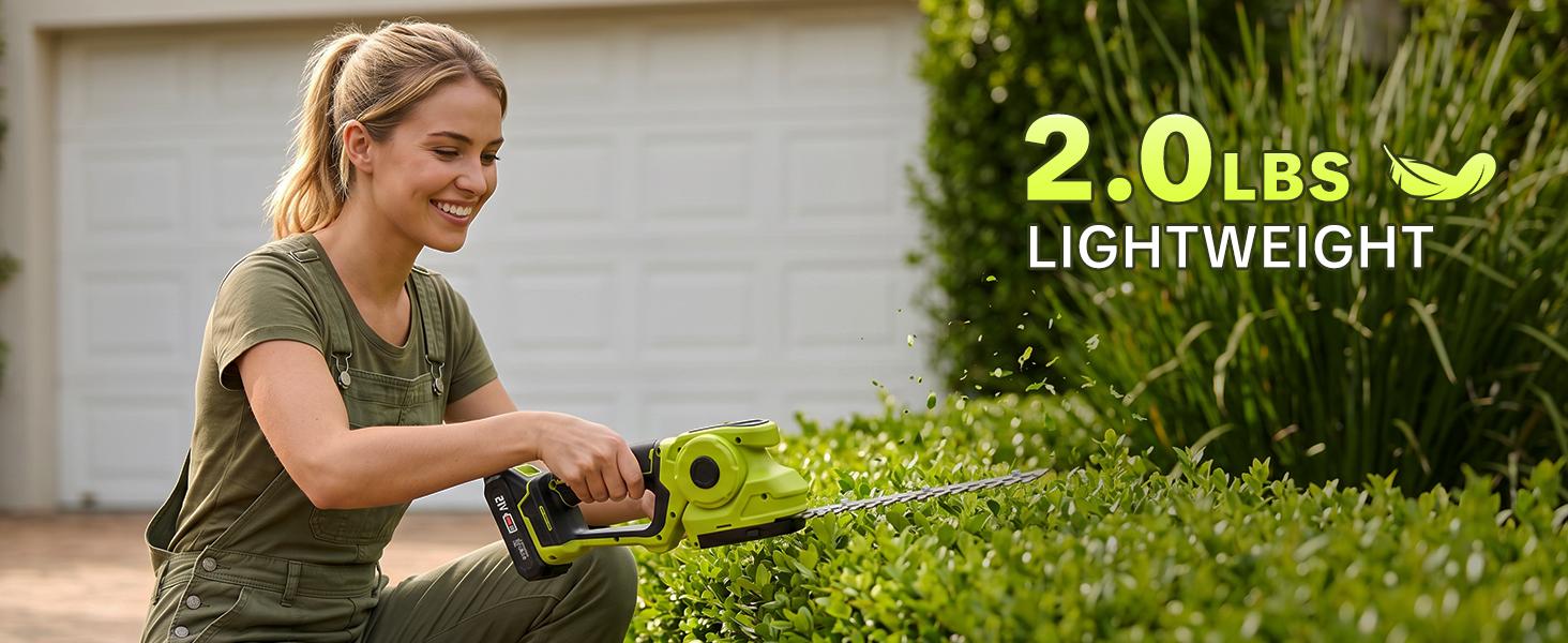 SEESE Cordless 2-in-1 Grass Shear & Shrub Trimmer, Handheld Electric Hedge Trimmer, 2*21V Batteries,Lightweight for Lawn Hedge Garden Yard Maintenance SEESE Cordless 2-in-1 Grass Shear & Shrub Trimmer, Handheld Electric Hedge Trimmer, 2*21V Batteries,Lightweight for Lawn Hedge Garden Yard Maintenance