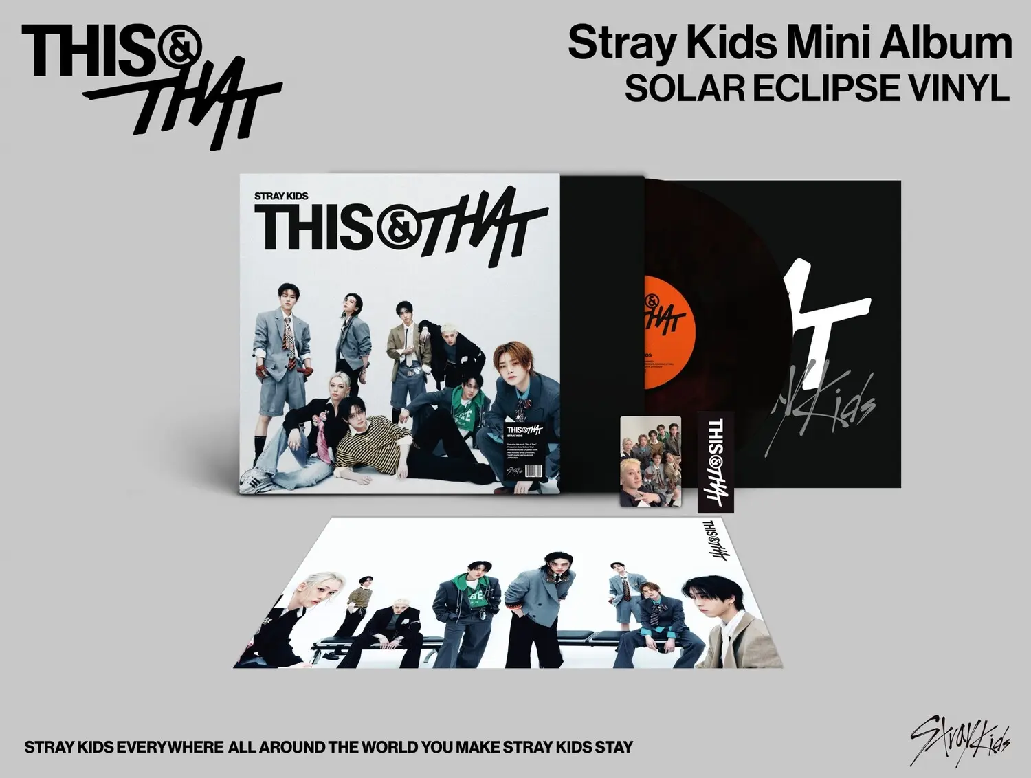 Stray Kids - THIS & THAT [SOLAR ECLIPSE VINYL  [VINYL RECORD - LP] Ltd Ed, Photos, Poster