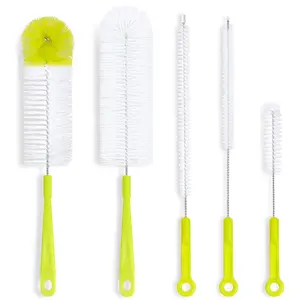 Long Handle Bottle Cleaning Brush Set, Ideal for Narrow Mouth Beer Bottles, Sports Water Bottles with Straw Brushes, Kettle Spout/cap Cleaner