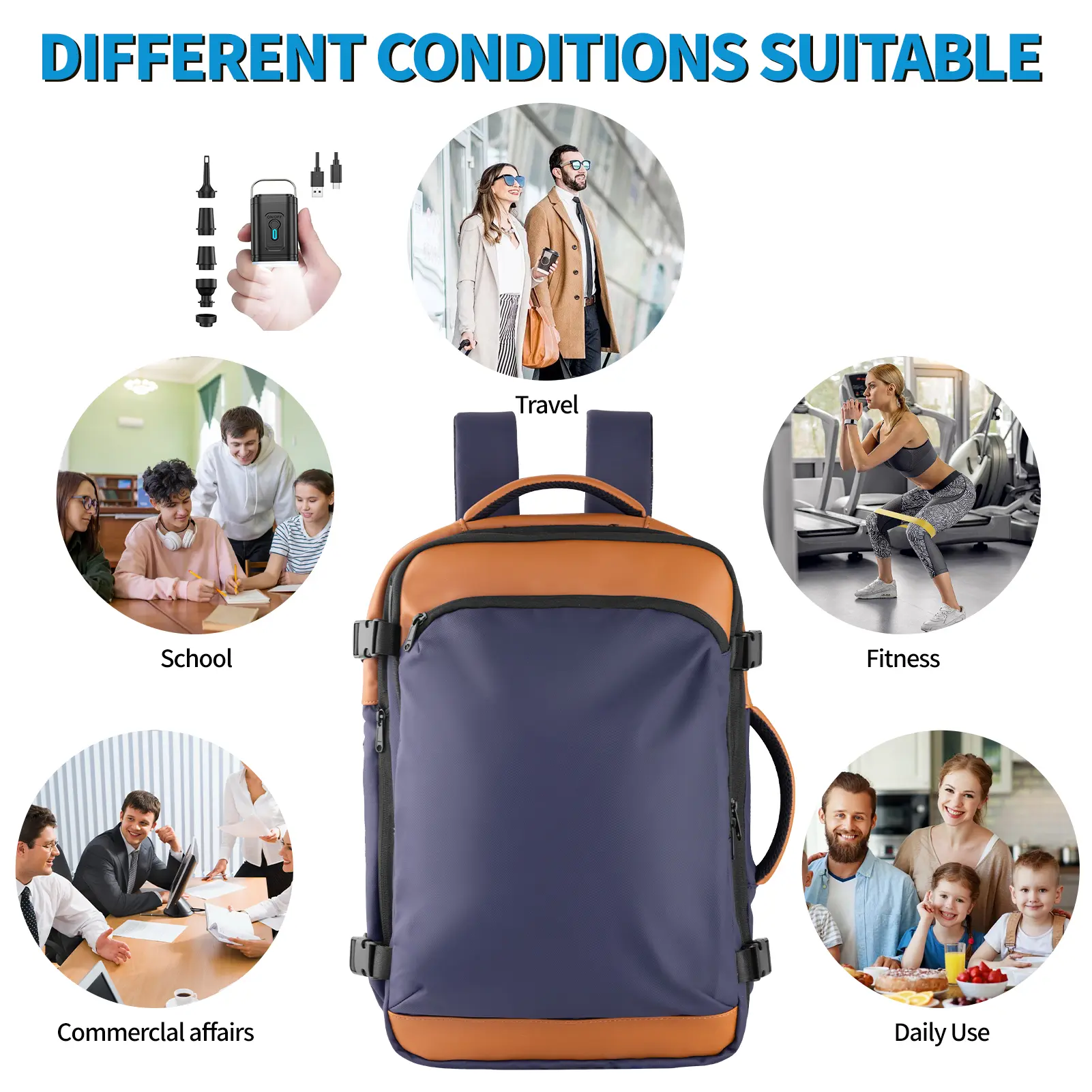 Space-Saver Vacuum Travel Backpack, Amazon Bestseller Vacuum Seal Backpack  60L with Pump, Expandable Air Compression System, Water-Resistant Carry-On  Suitcase Luggage for Travel & Business - TikTok Shop