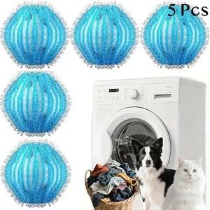 3/5Pcs Reusable Washing Machine Hair Removal Balls - Removes hair, dander and fluff from clothing and fabrics