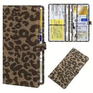 Leopard Print Car Registration Certificate Holder, Driver's License & Insurance Card Storage Bag, Durable PVC, Unisex Car Accessories, Compact Design, Faux Leather Appearance, 1-Pack
