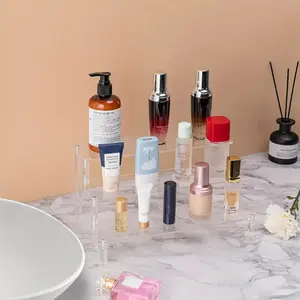 Acrylic Layered Display Rack for Small Figurines, Perfume Lipstick, Mini Objects, Office Desk Storage, Multi-Layer Organizer