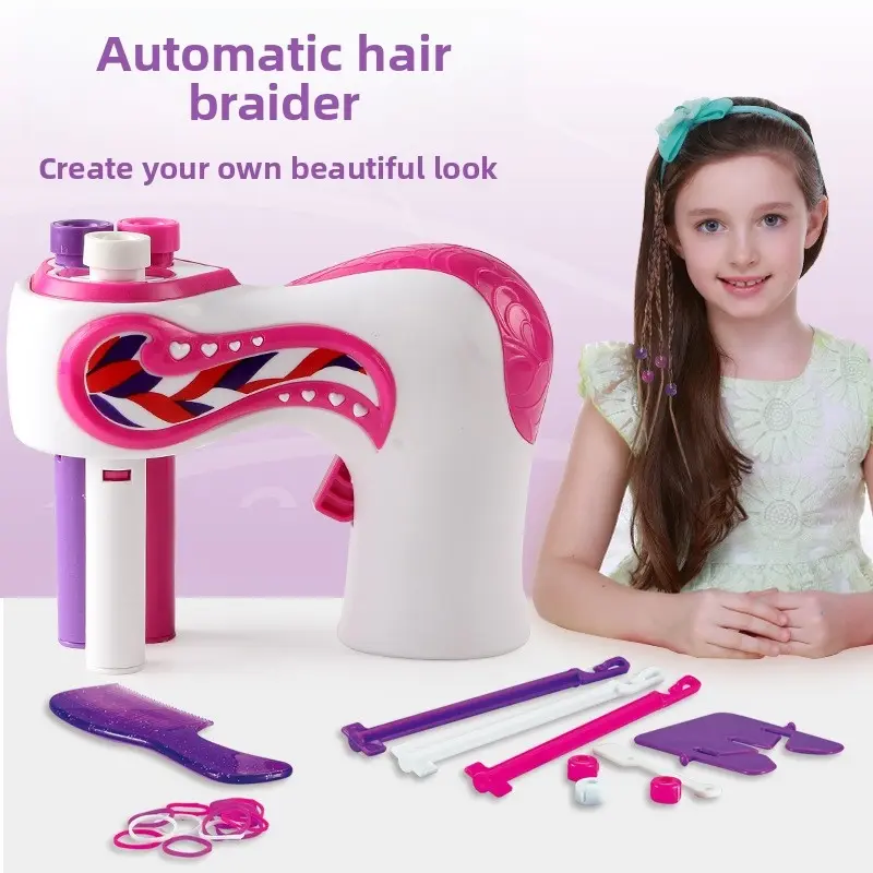 Electric Hair Braider, Automatic 3-Strand Haircare Styling Tool for Girls for Creative and Fun Hairstyles, Three-Strand Braider