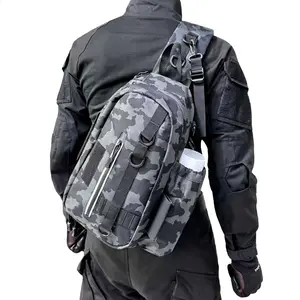 Outdoor Casual Travel Shoulder Crossbody Backpack, Mountaineering Cycling Sports Multi-Functional Tactical Chest Bag