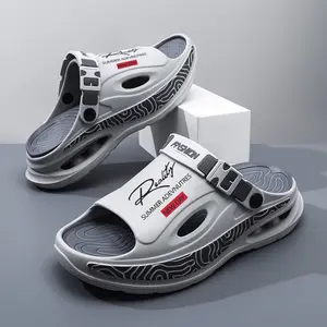 Men’s Chunky Sports Sandals, 2-in-1 Adjustable Strap Slides, Thick-Sole Summer Slippers
