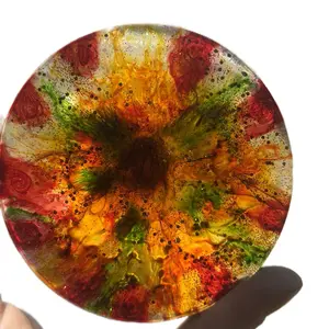 Sunflower Garden Abstract Glimmering Window Sun Catcher