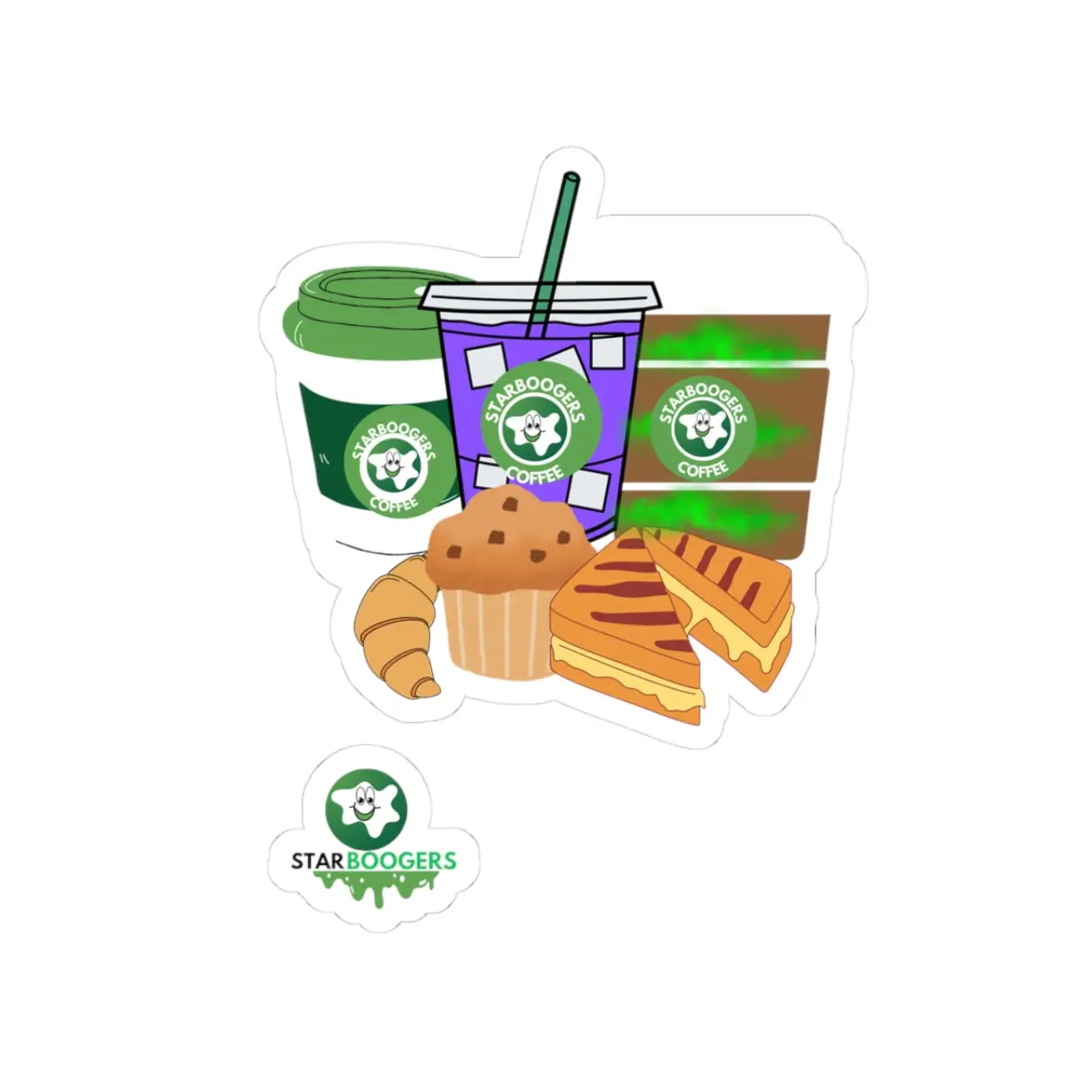Coffee Lover Kiss-Cut Stickers, Fun Stickers for Laptops, Drink Decor, Gift for Baristas, Cute Foodie Stickers, Coffee Shop Decor