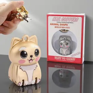 1-piece stainless steel folding Manicure nail clipper with keychain and file, mini flip-top design, travel and home gift