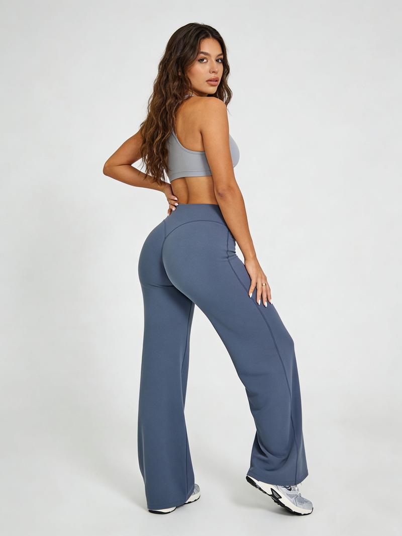 DENFY SoftMotion Straight Leg Bottoms 31" Inseam Fitness Gymwear Women Workout Leggings Gym Sportswear Outdoor Sports Yoga Pants