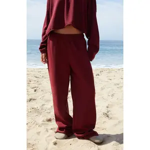 John Galt Women's Burgundy Anastasia Baggy Sweatpants