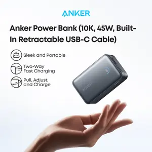 [Live Only]Anker Nano Power Bank, 10,000mAh Portable Charger with 2.3 ft Anker InstaCord Retractable Cable, 45W Max Compact Battery Pack, Smart Display, For iPhone 16 Series, iPad, Galaxy, Pixel, and More summervibes