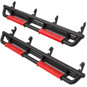 YITAMOTOR 6 inch Running Boards Compatible with 2007-2021 Toyota Tundra CrewMax Cab / 2007-2024 Toyota Tundra Double Cab, Truck Side Steps w/Paintable Plates, Textured Nerf Bar