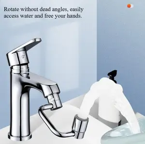1440° Rotatable Faucet Aerator Extension for Toddlers, Dual Sprayer Mode Bathroom & Kitchen Faucet Attachment, Tap Head Replacement for Smart Face Washing