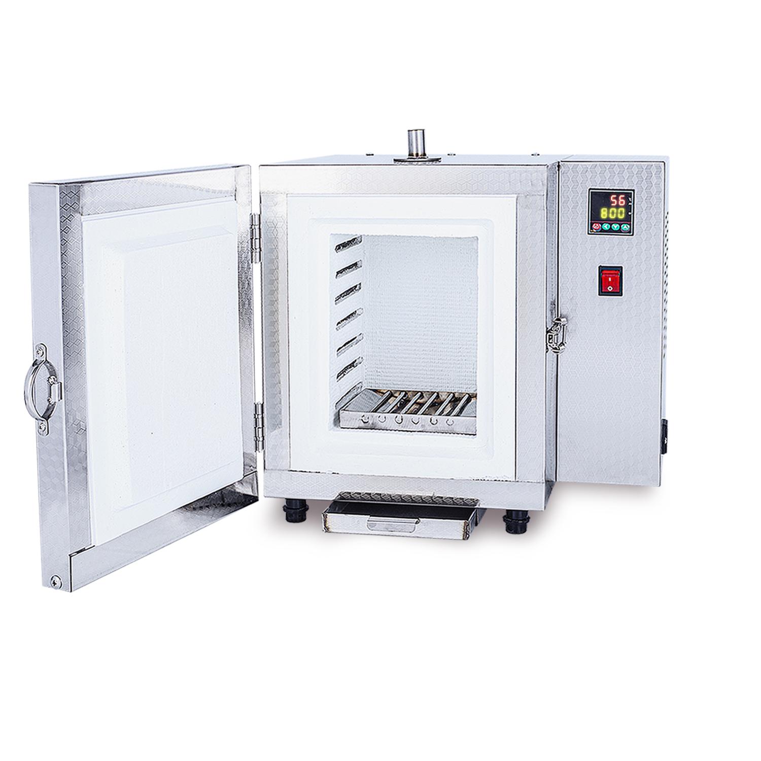 110V 1500W Jewelry Kiln Furnace With Digital Display- 800℃ Programmable Segmented Temperature Control Muffle Oven for Metal Casting, Enameling & Jewelry Making
