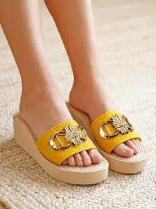 Summer Thick Sole Wedge Heel Sandals, Women's Rhinestone Decorative Casual Slip-Ons, Soft Comfortable, Easy On/off, Versatile for Daily Use