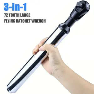 1/2" Offset Impact Wrench Extension-3-in-1 Manual, Electric & Air Ratchet for Tight Spaces, Automotive, Plumbing & Furniture Assembly