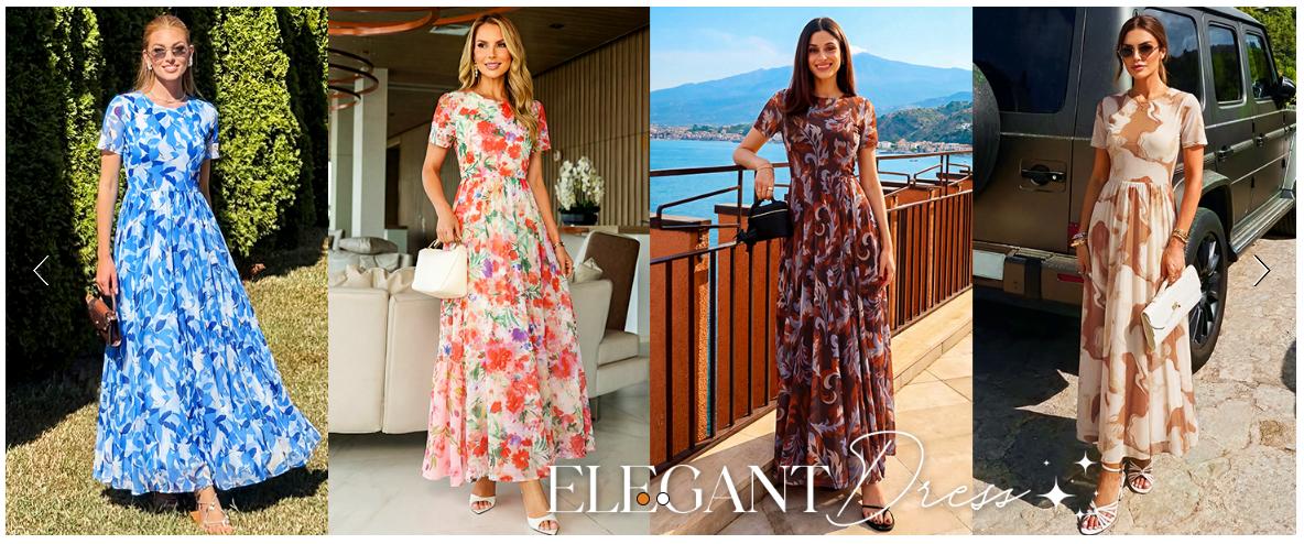 MEROKEETY Women's Floral Maxi Dress - 2026 Spring Mesh Short Sleeve, Flowy, Pocketed Casual Dress for Wedding Guests, Beach Wear MEROKEETY Women's Floral Maxi Dress - 2026 Spring Mesh Short Sleeve, Flowy, Pocketed Casual Dress for Wedding Guests, Beach Wear