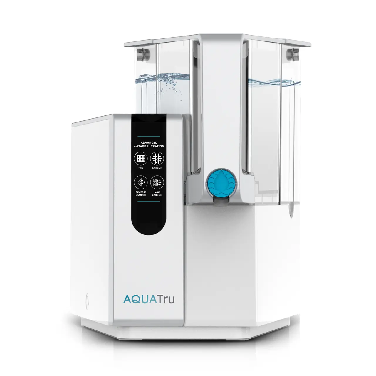 AquaTru Classic Countertop Purifier with 4-Stage Ultra Reverse Osmosis System for Clean Great-Tasting Water Easy Push-Button Dispenser No Installation Required