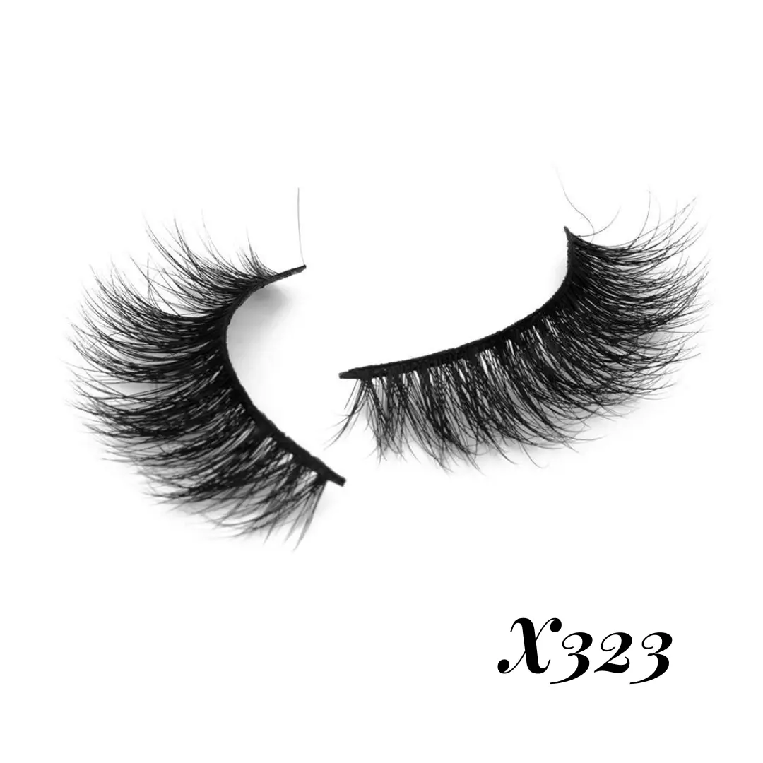 Lashes - X323 Medium Length Premium Lashes, Long LastingLashes, Durable Lashes, Lightweight, Wispy Lashes, False Eyelsases, Strip Lashes, Prettiest Lashes