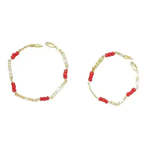 14K Real Gold Plated Protection Bracelet for Parent-Child Matching Jewelry - Hypoallergenic & Durable Family Bonding Accessory shop mom