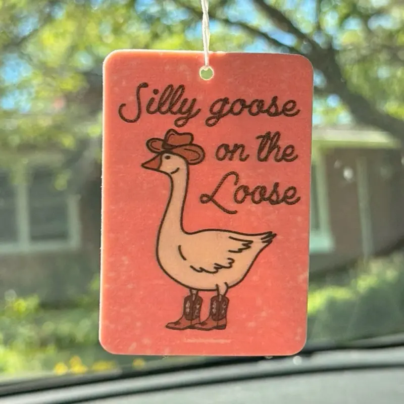 Silly Goose on the Loose Car air Freshener, strawberry -Scented Car Interior Accessories, Automotive Aroma Enhancer