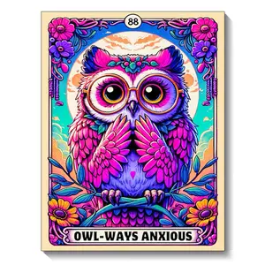 5D DIY Owl Tarot Diamond Painting Kit Art Full Square/Round Rhinestone Cross Stitch Kit Handmade Diamond Mosaic Embroidery Gift