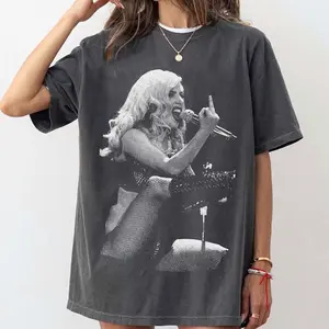 Comfort Colors Gaga Middle Finger Tee, A Must-Have for The Mayhem Ball Tour Fans Authentic Plus Size T-Shirt